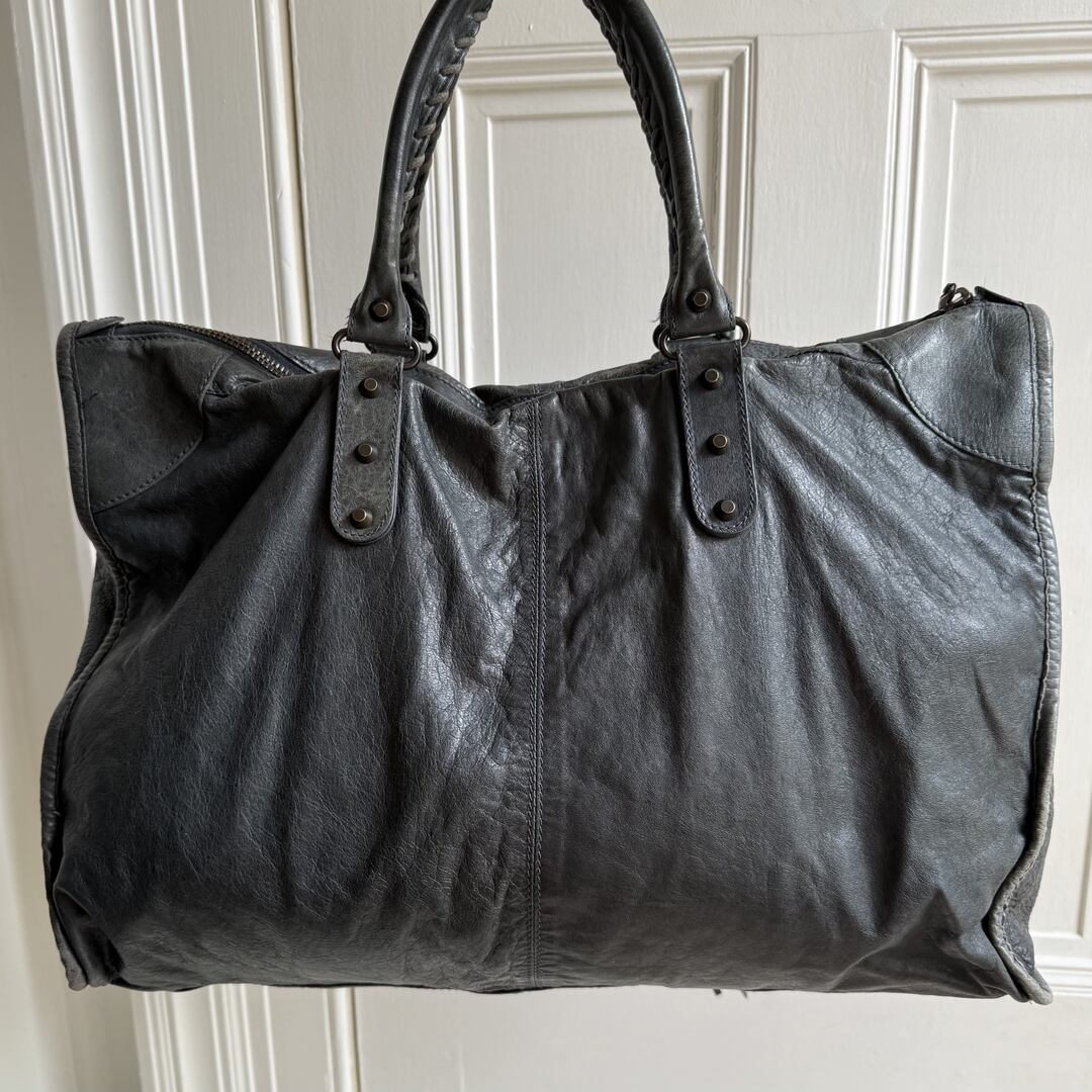 2011 Balenciaga Motocross Classic Weekender Back Leather Bag