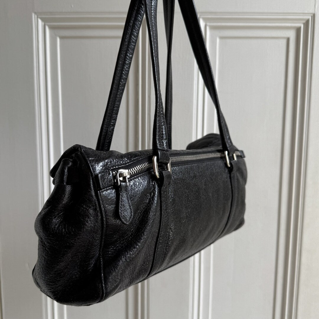 Prada Vitello Easy Leather Black Shoulder Bag