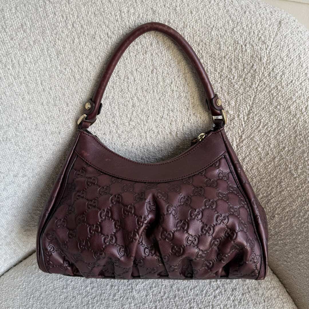 Gucci Guccissima Abbey Brown Shoulder Bag