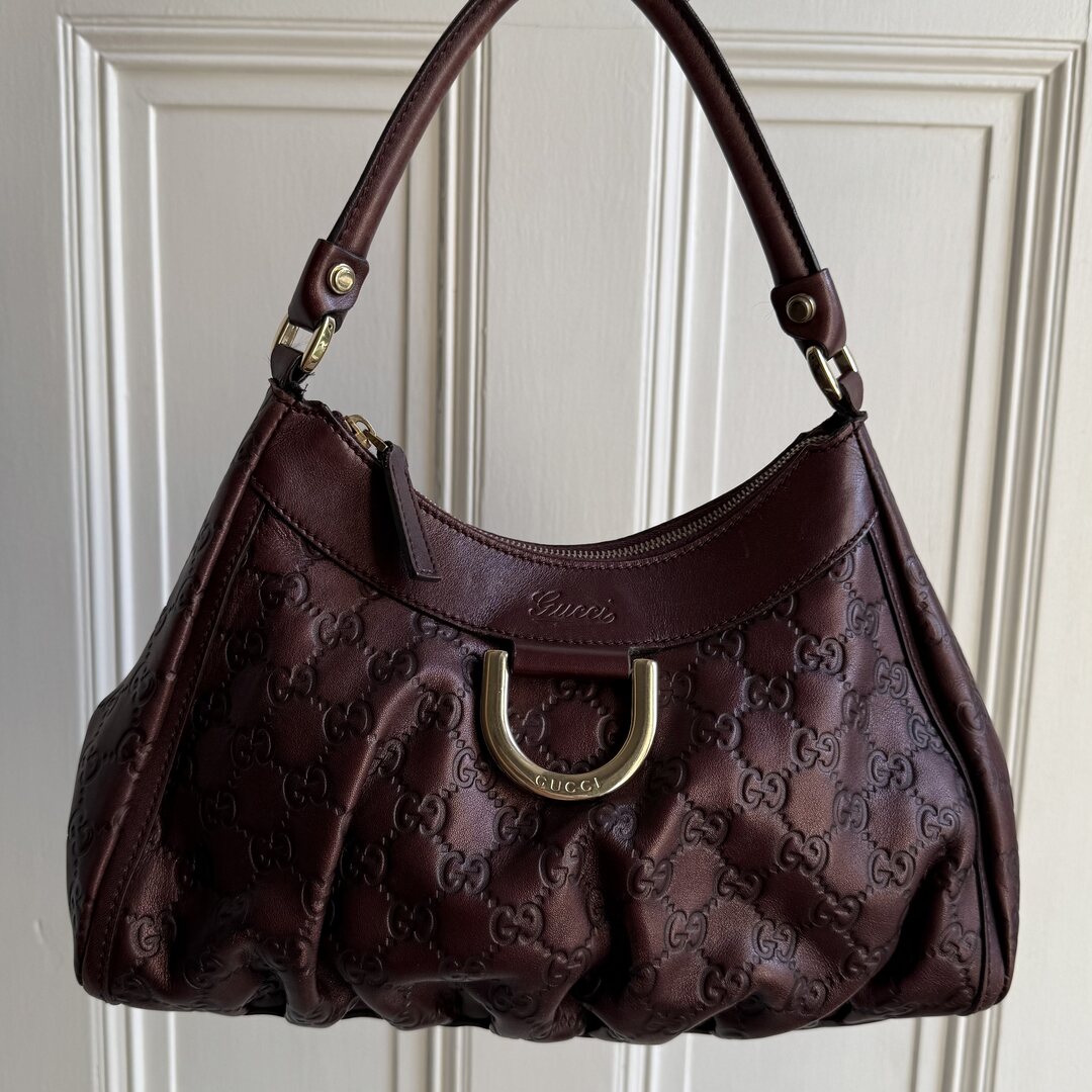 Gucci Guccissima Abbey Brown Shoulder Bag