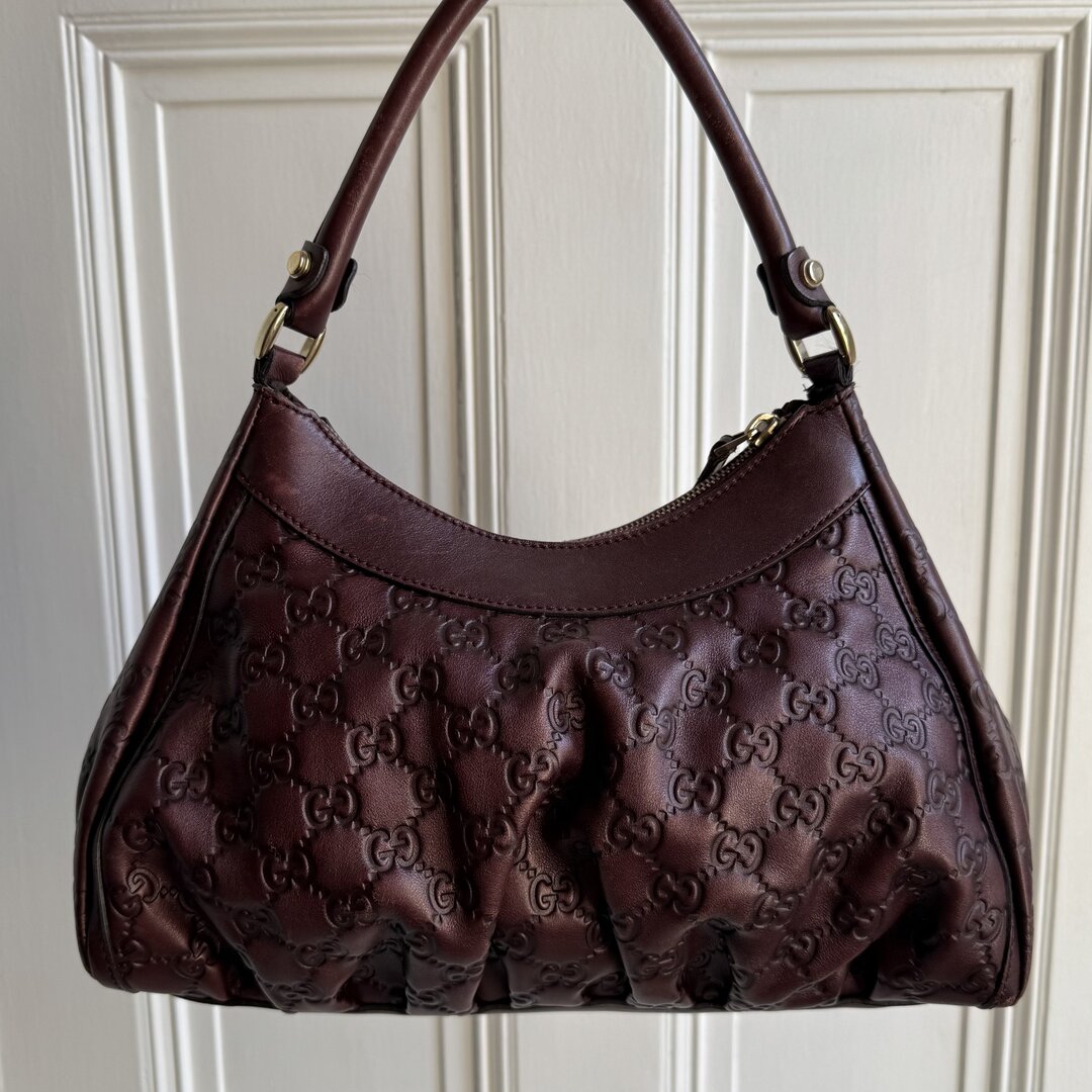 Gucci Guccissima Abbey Brown Shoulder Bag
