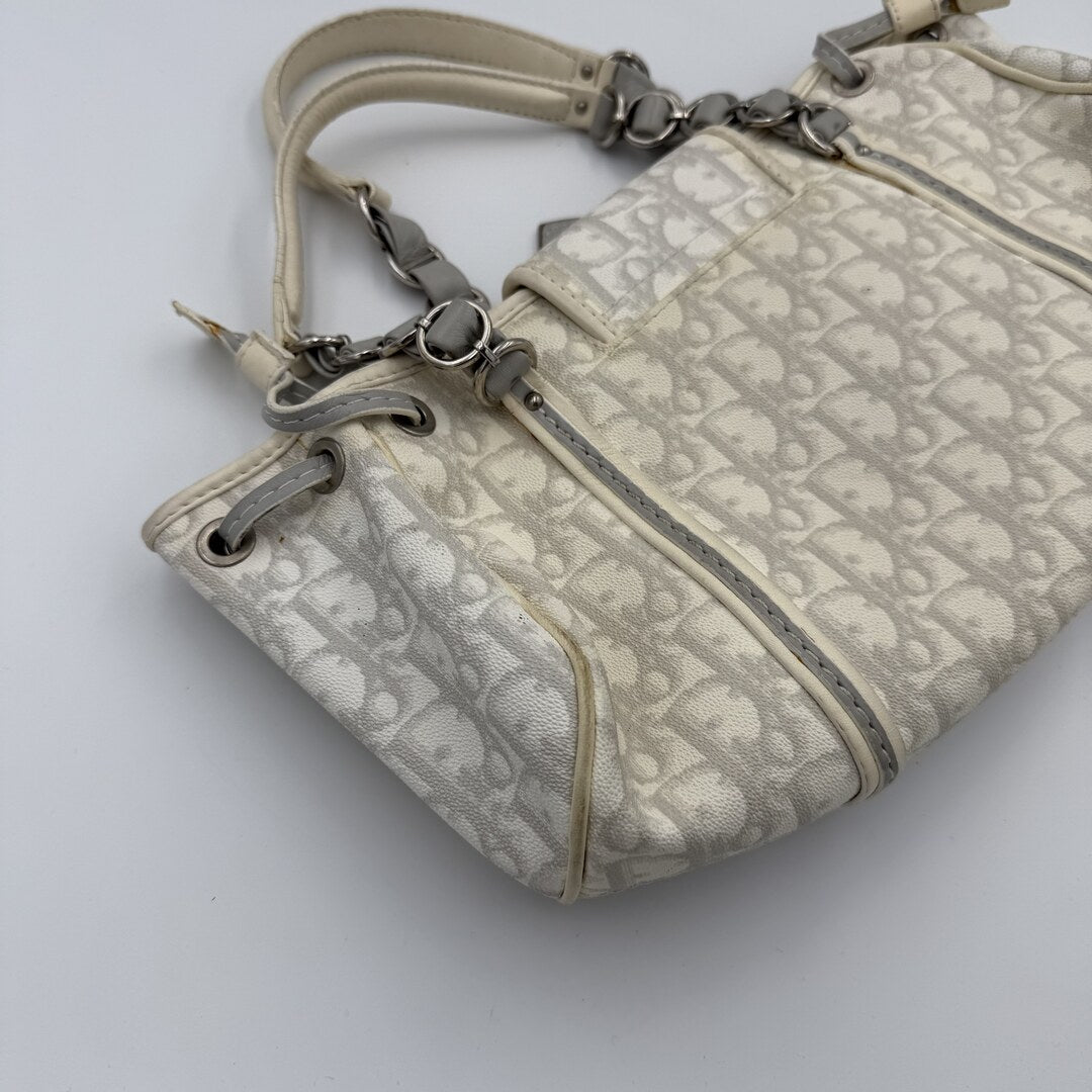 Dior Romantique Trotter White Shoulder Bag