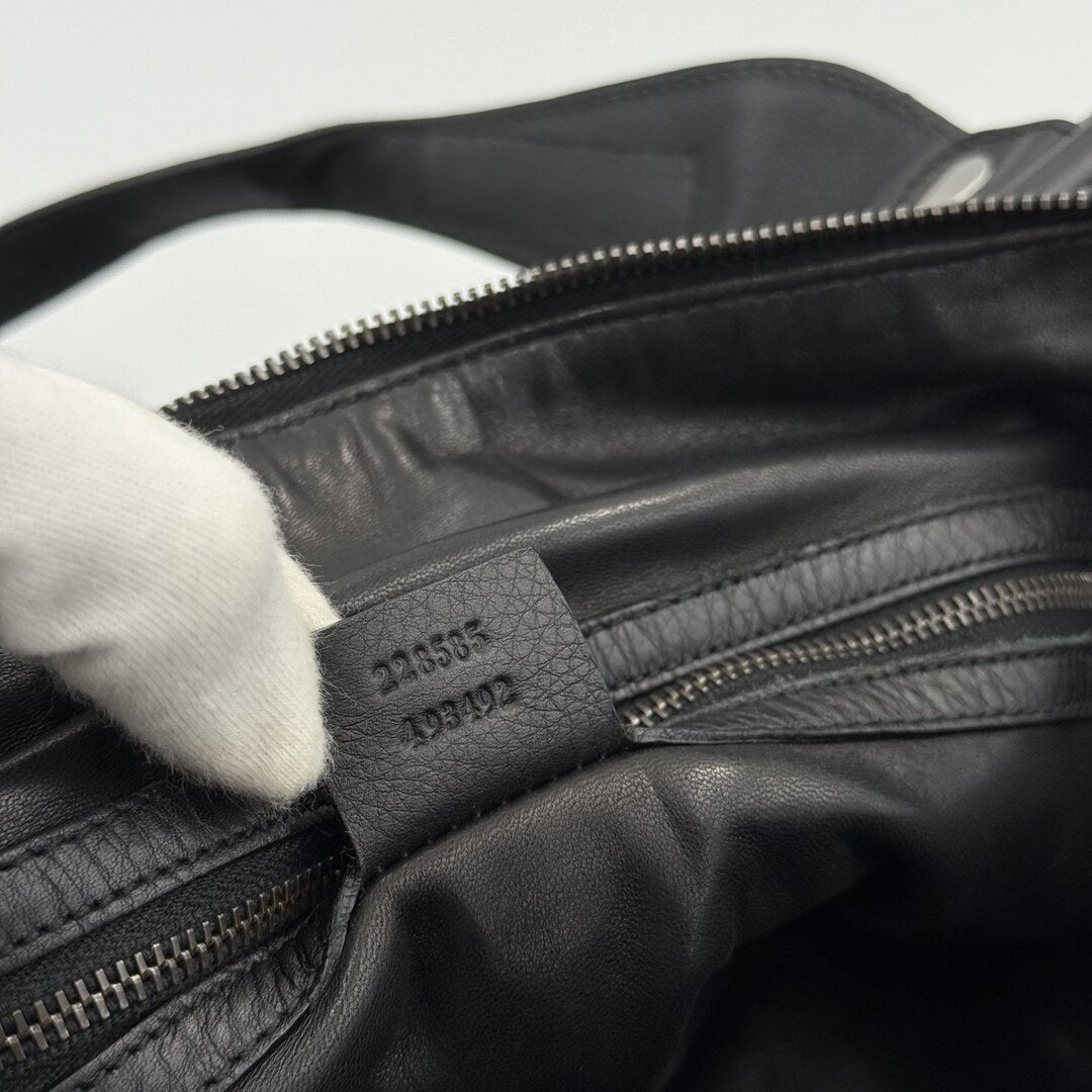 Gucci Horsebit Icon Bit Black Leather Shoulder Bag