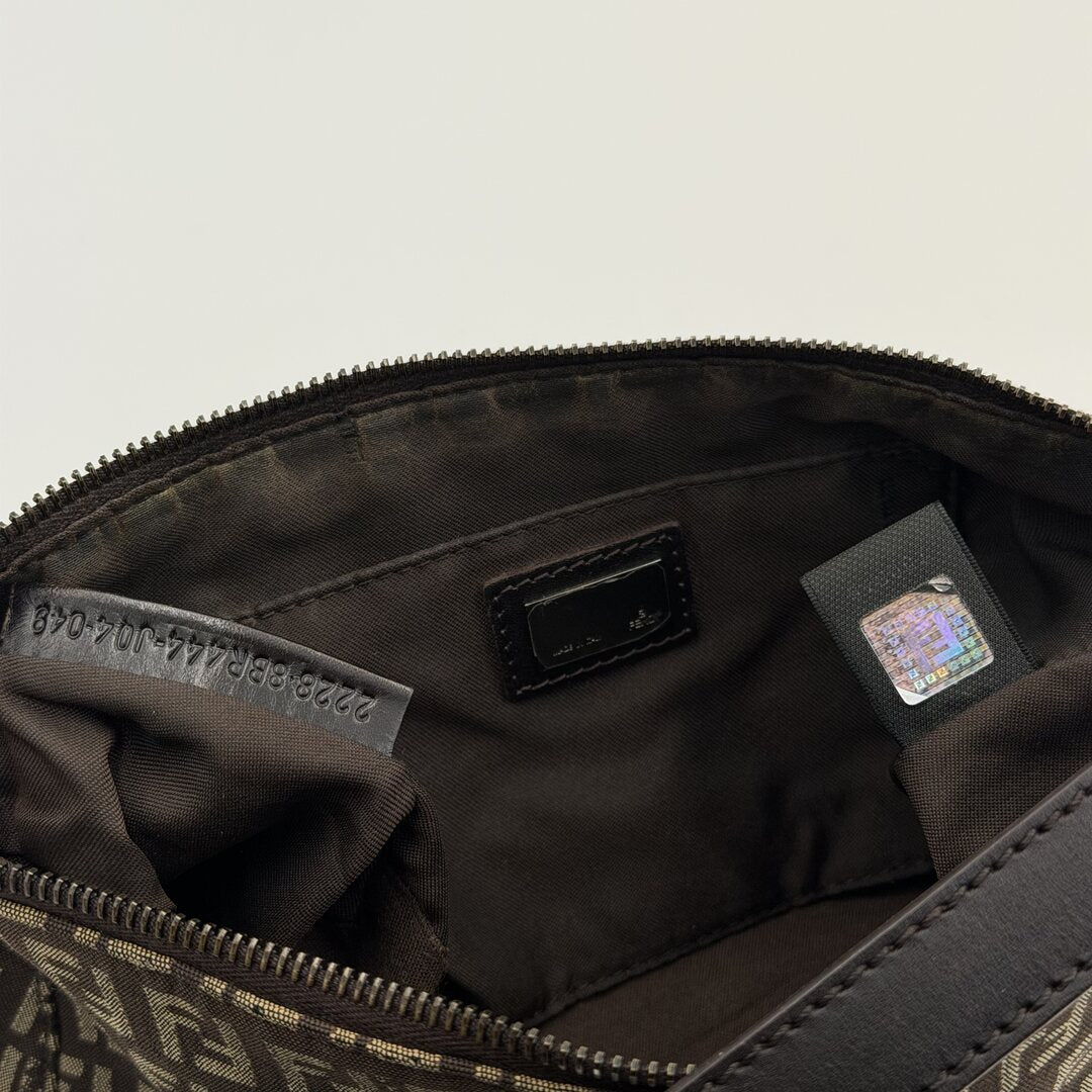 Fendi Zucchino Brown Shoulder Bag