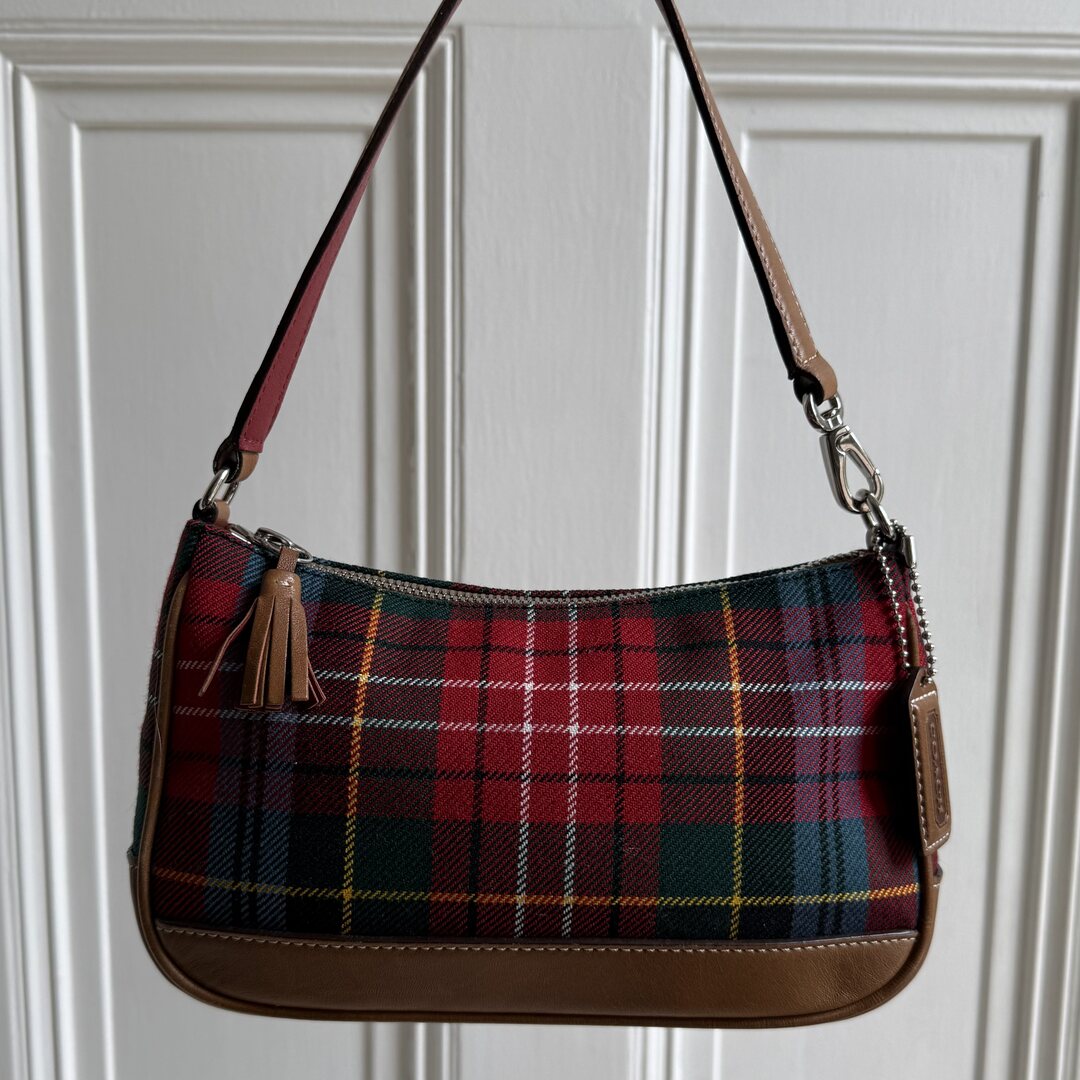 Coach Demi Plaid Shoulder Bag