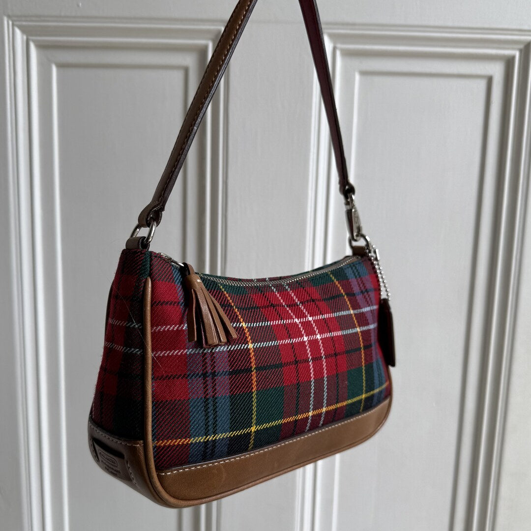 Coach Demi Plaid Shoulder Bag