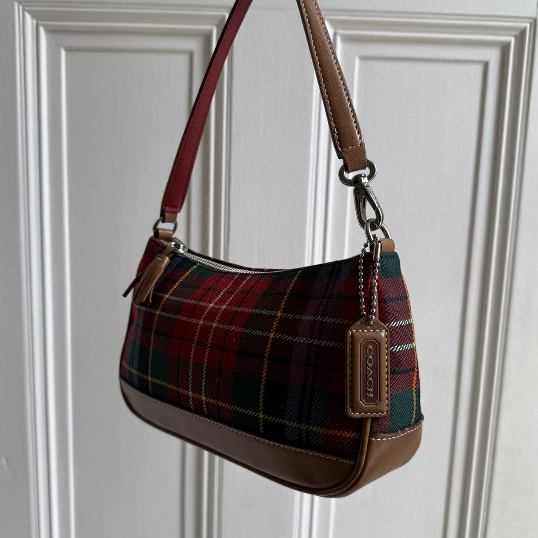 Coach Demi Plaid Shoulder Bag
