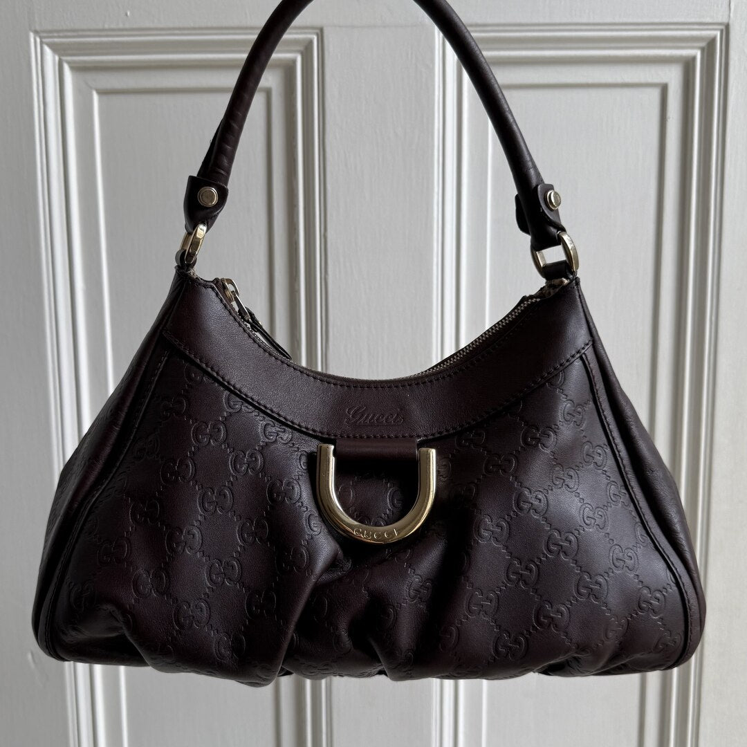 Gucci Guccissima Abbey Brown Shoulder Bag