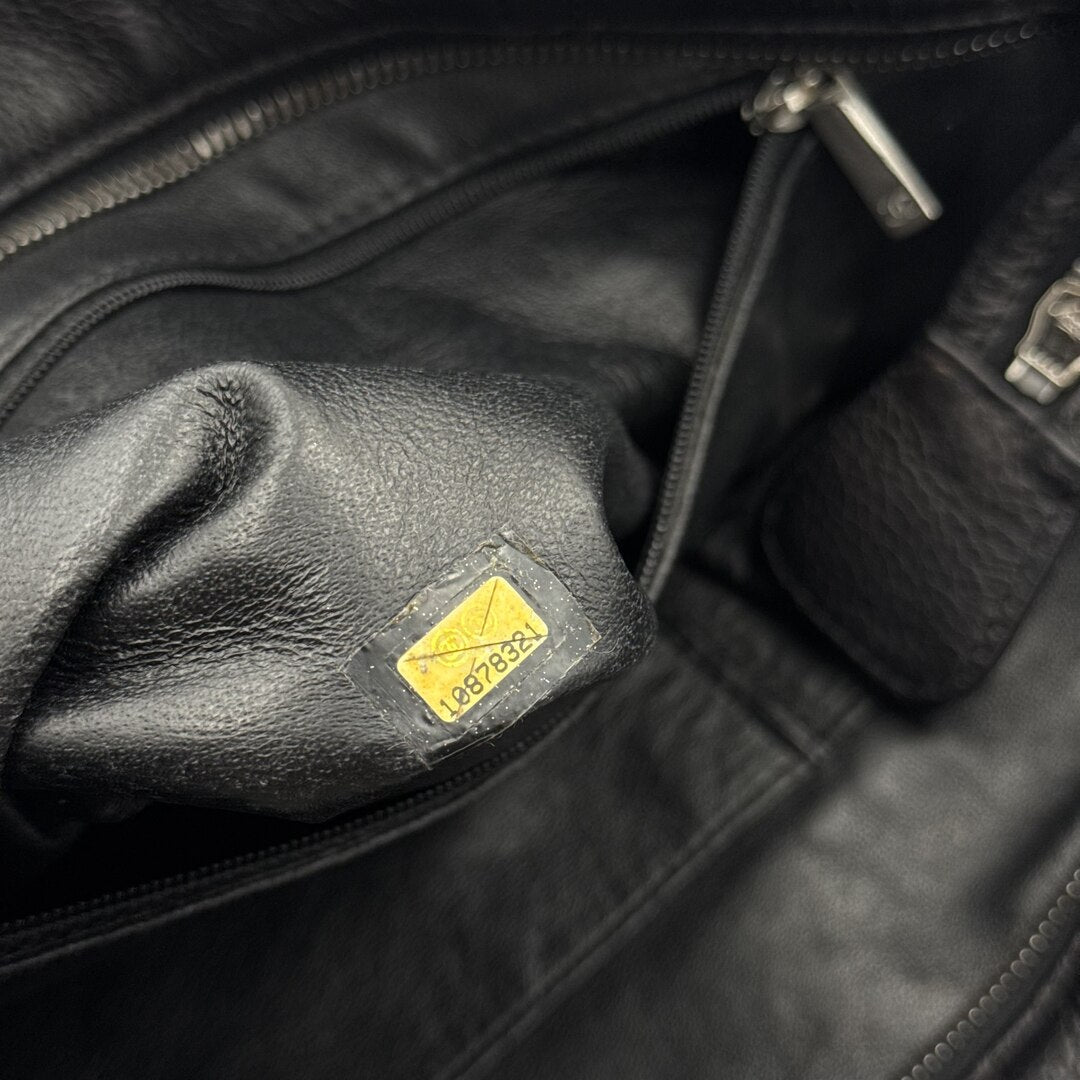 Chanel Lux Ligne Black Leather Chain Tote Bag