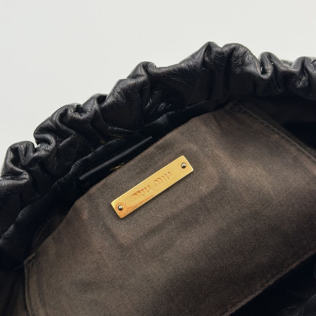 Miu Miu Mini Vitello Black Handbag