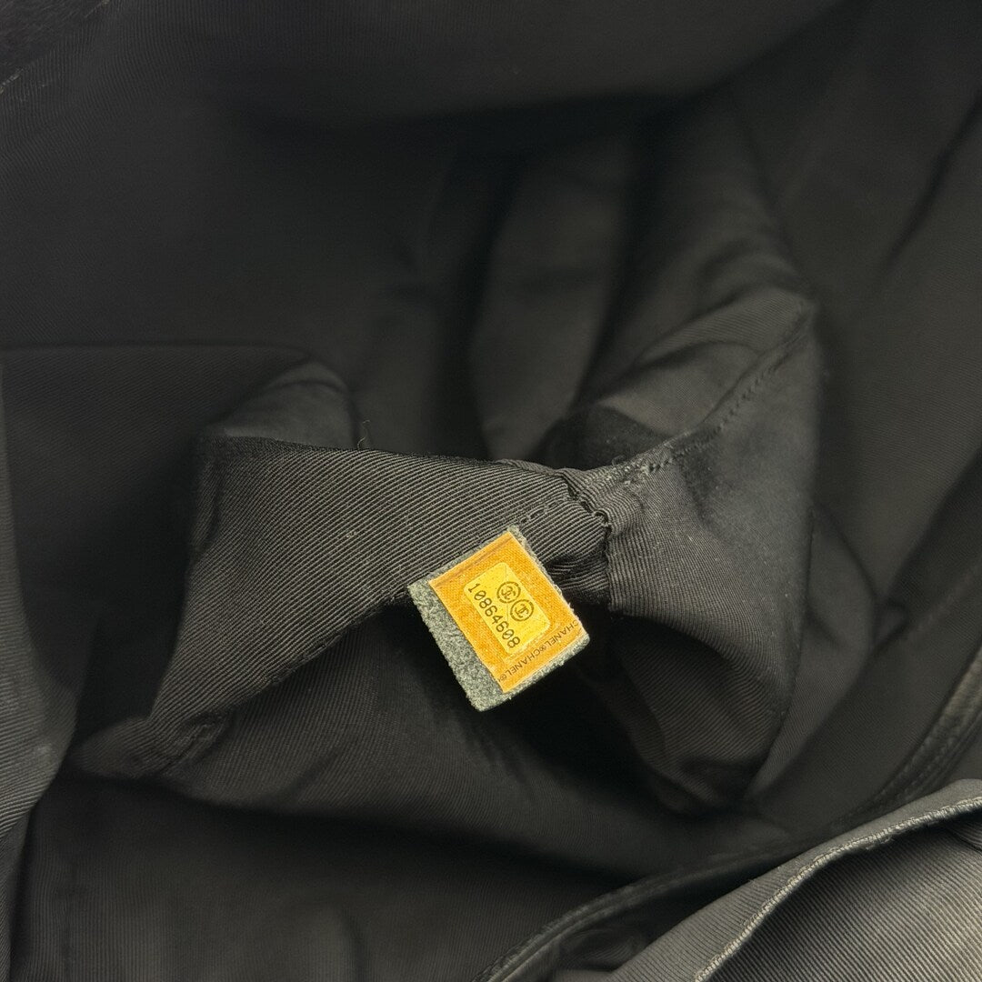 2005 Chanel Timeless Classic Black Leather Chain Tote Bag