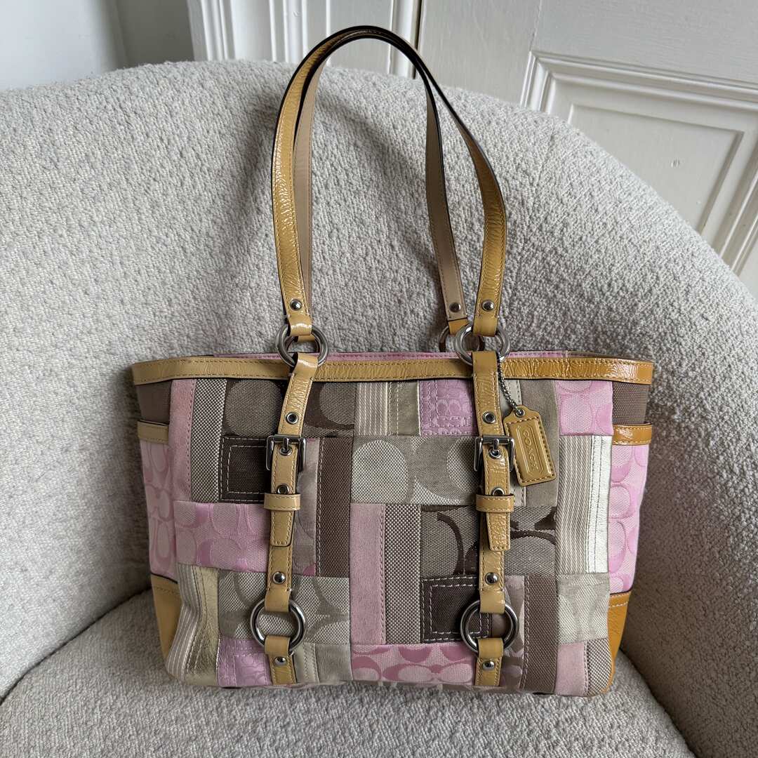 Coach Signature Patchwork Pink Tote Bag – JennyHayley
