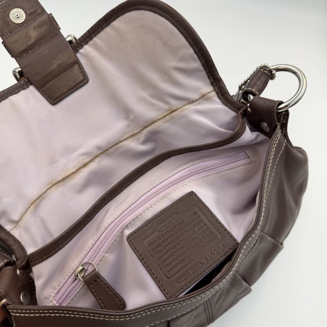 Coach Soho Leather Dark Brown Shoulder Bag