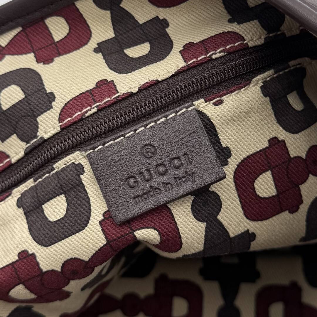 Gucci Guccissima Abbey Leather Brown Tote Bag