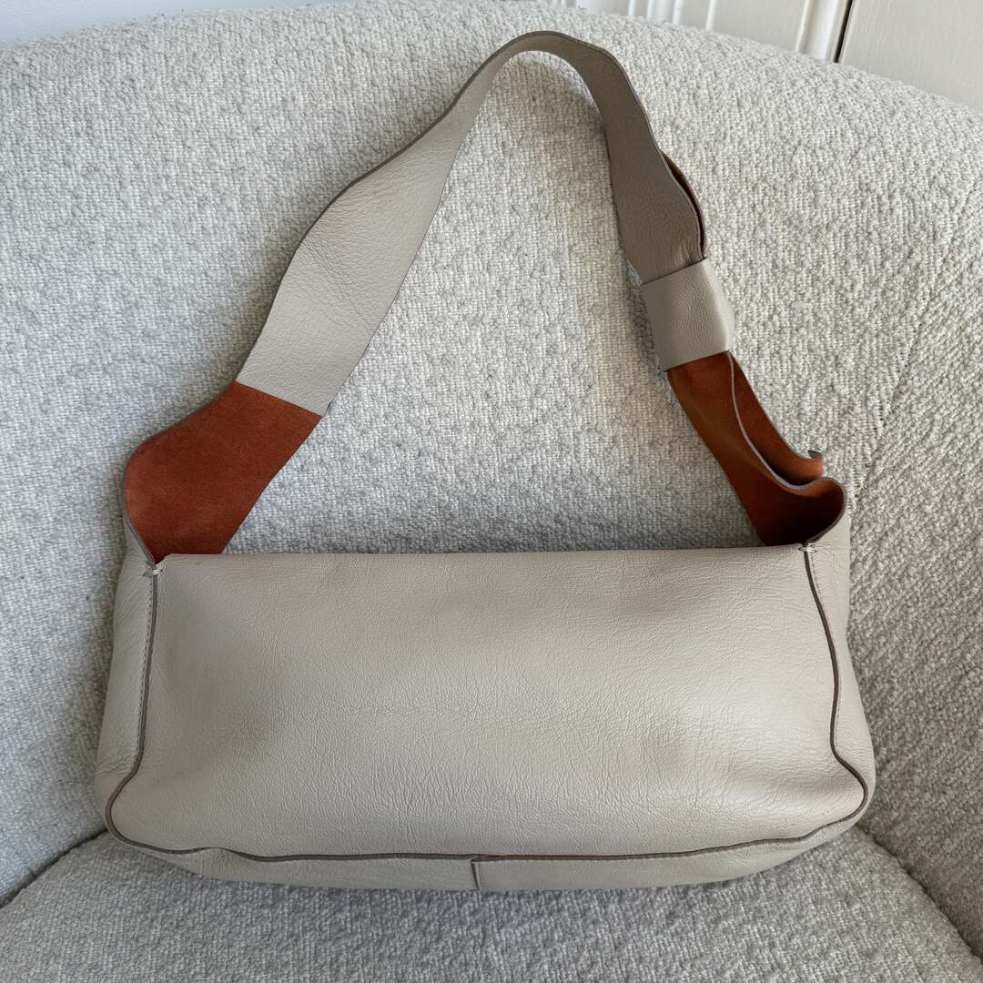 Archive Miu Miu White Leather Shoulder Bag