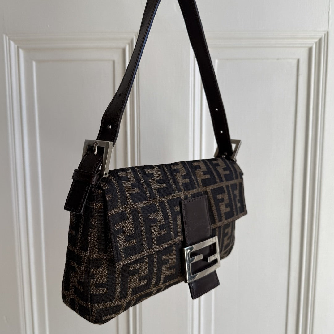 Fendi Mamma Baguette Zucca Shoulder Bag