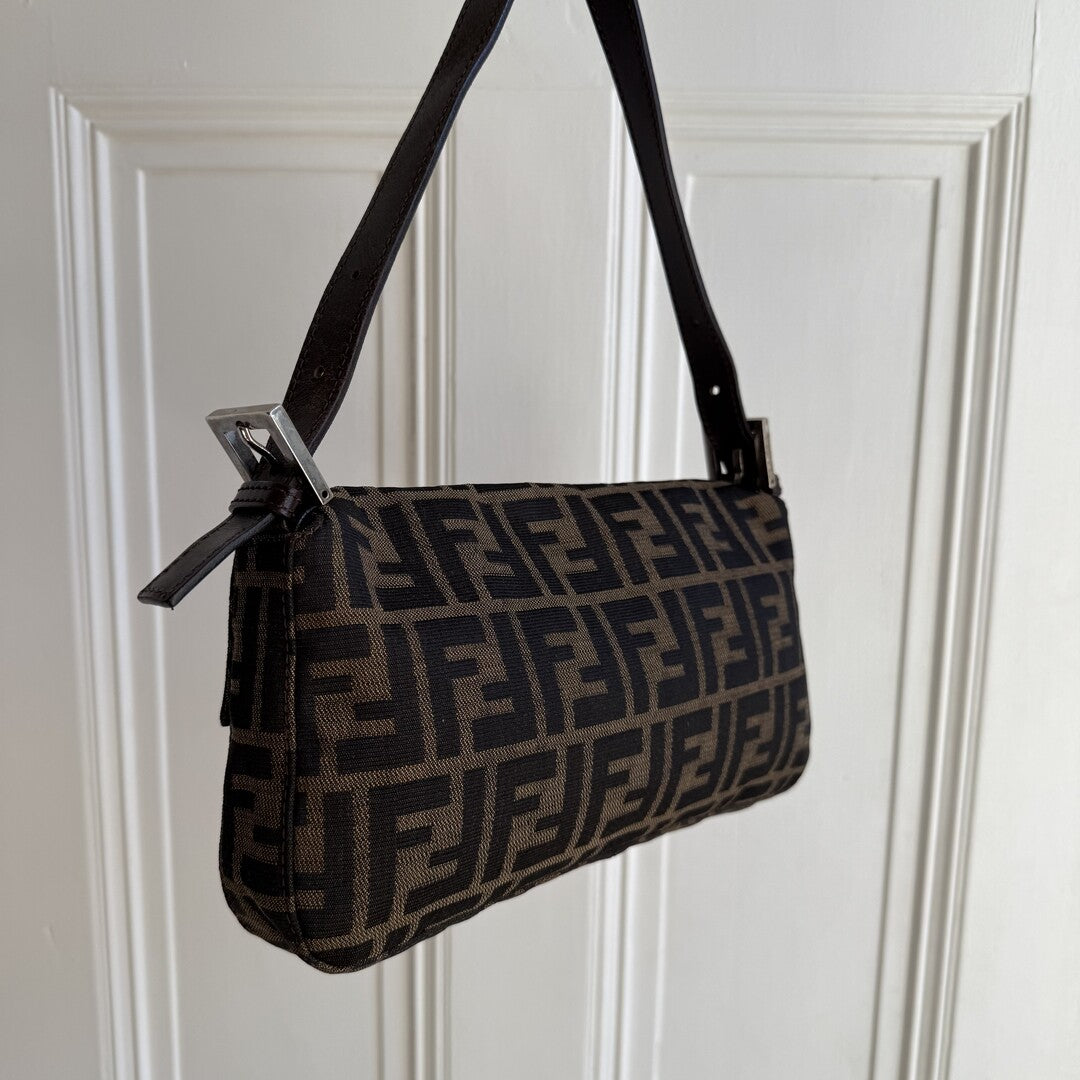 Fendi Mamma Baguette Zucca Shoulder Bag