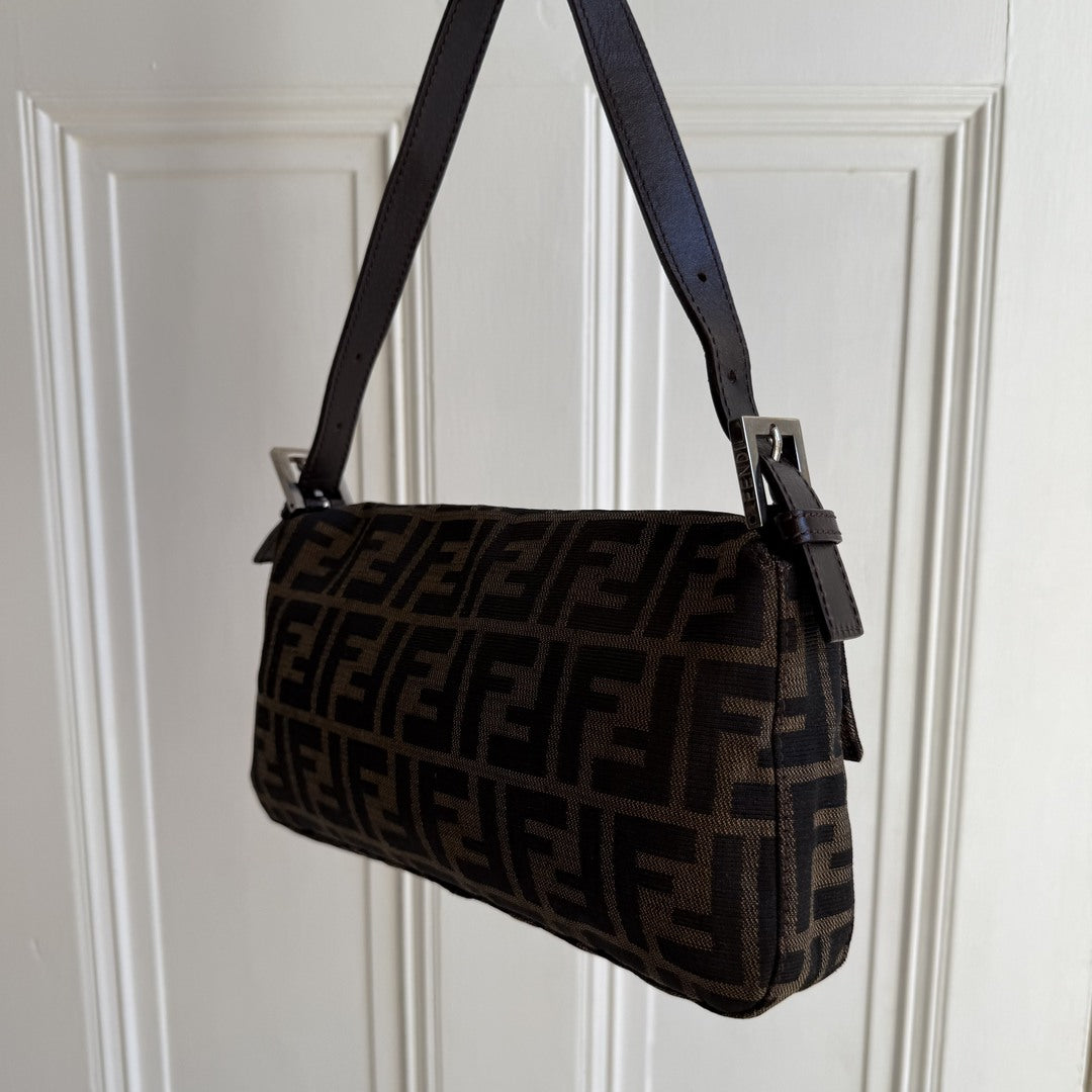 Fendi Mamma Baguette Zucca Shoulder Bag