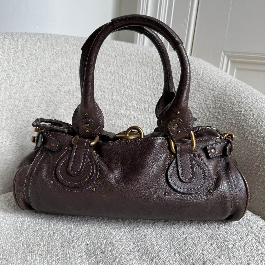 Chloe Paddington Leather Dark Brown Shoulder Bag