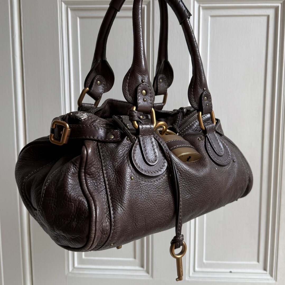 Chloe Paddington Leather Dark Brown Shoulder Bag