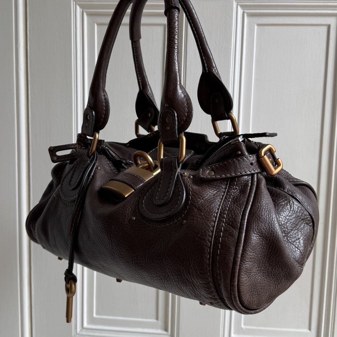 Chloe Paddington Leather Dark Brown Shoulder Bag