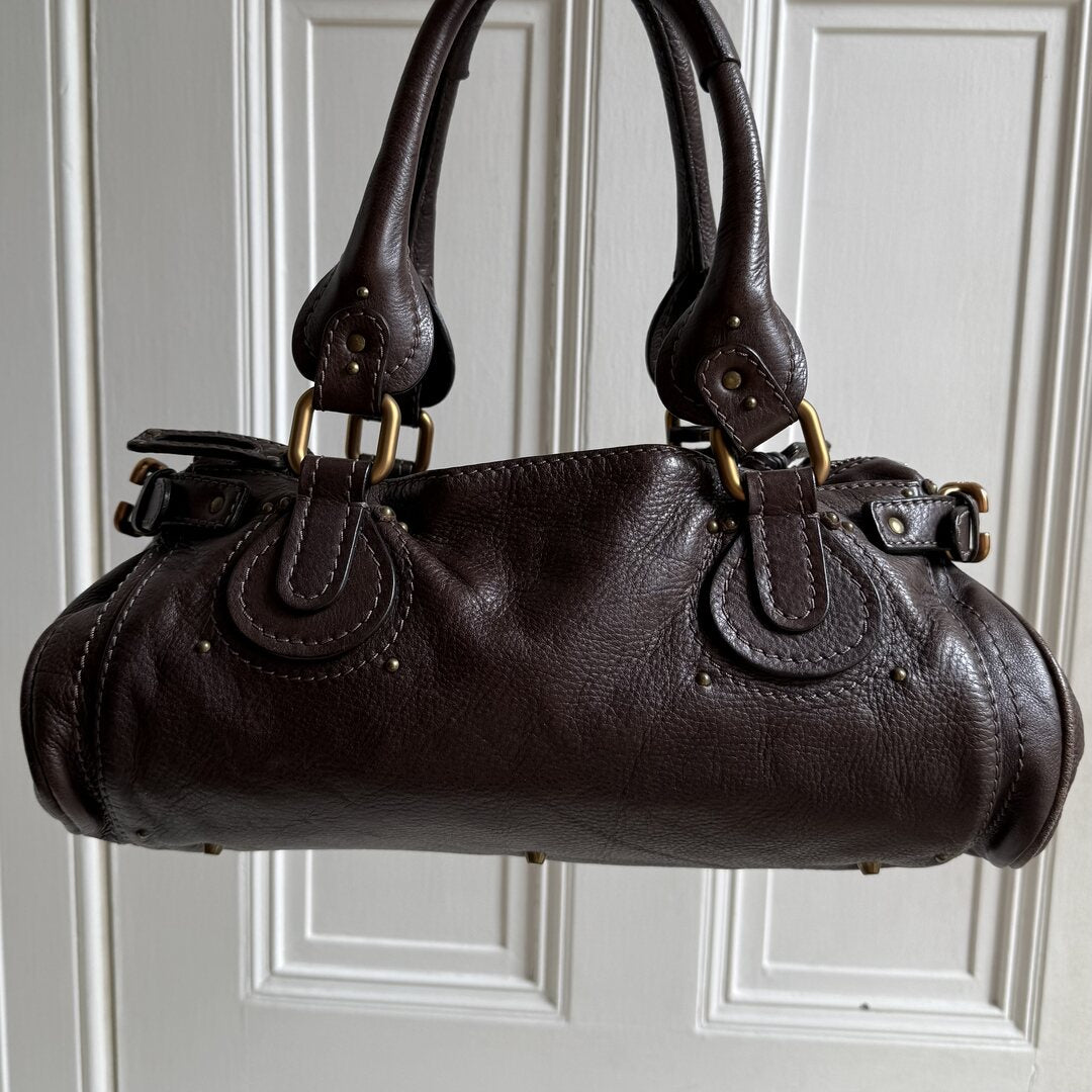 Chloe Paddington Leather Dark Brown Shoulder Bag