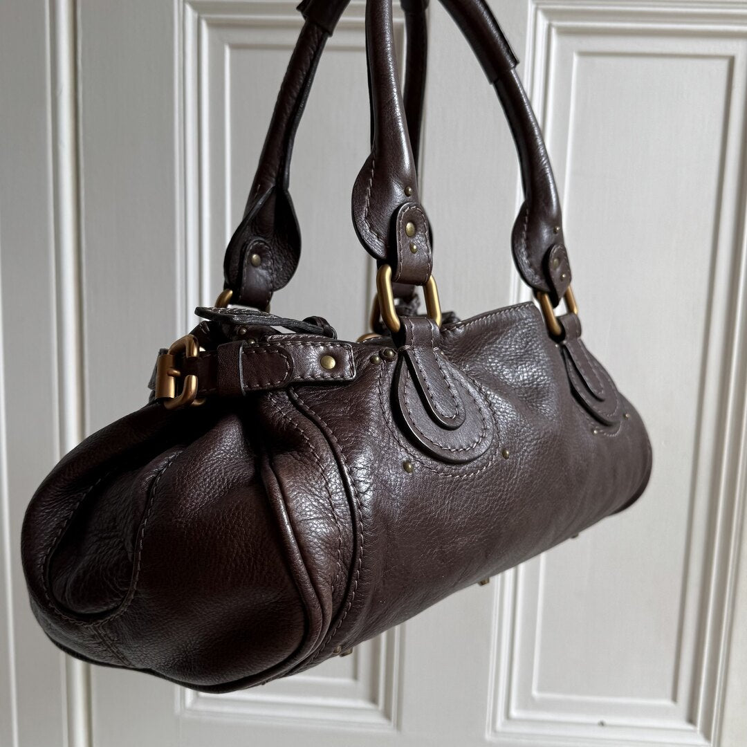 Chloe Paddington Leather Dark Brown Shoulder Bag