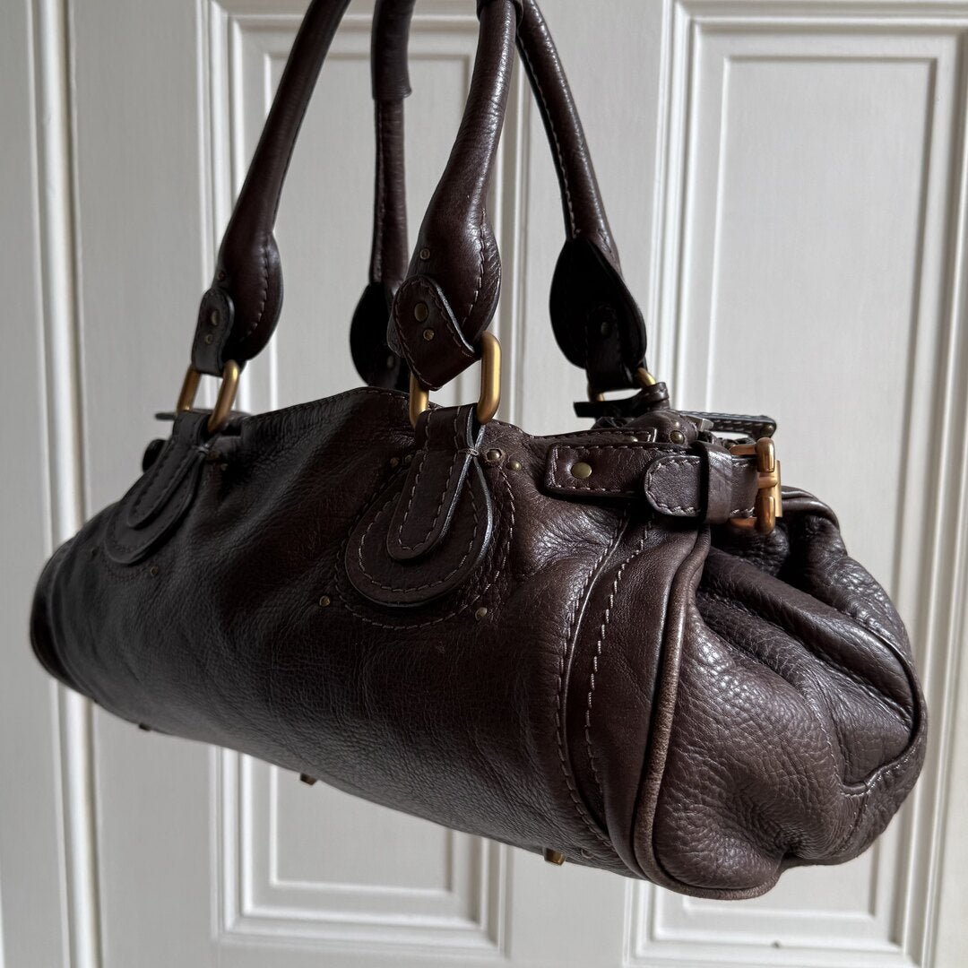 Chloe Paddington Leather Dark Brown Shoulder Bag