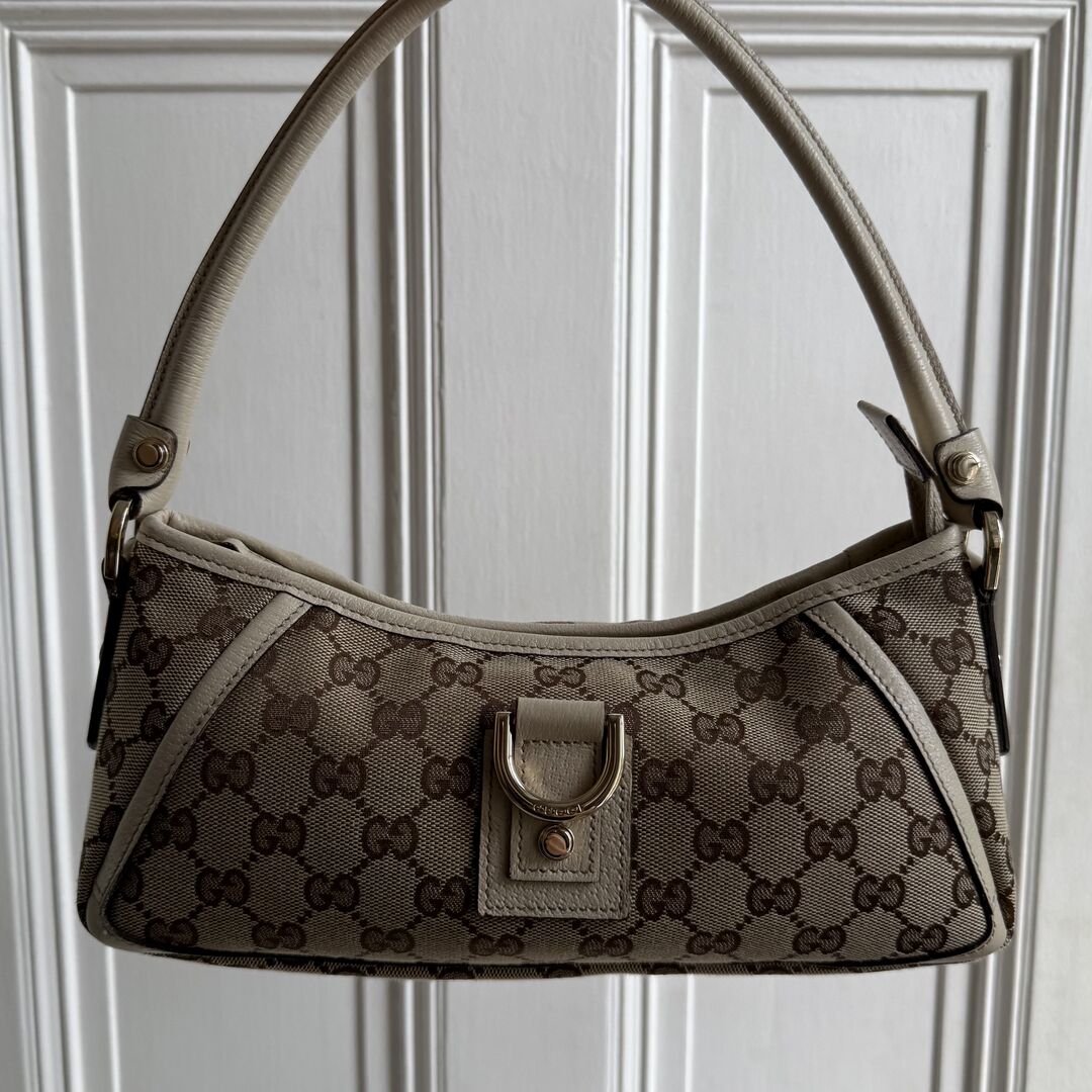 Gucci Mini Abbey D Ring White Shoulder Bag