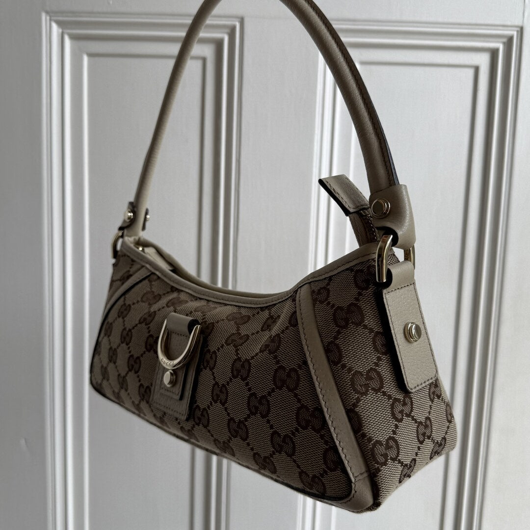 Gucci Mini Abbey D Ring White Shoulder Bag