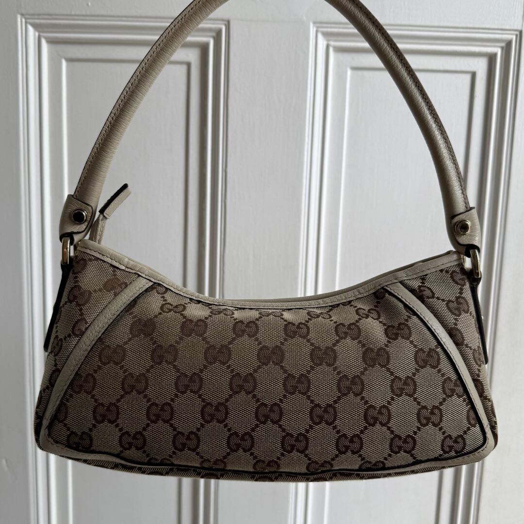 Gucci Mini Abbey D Ring White Shoulder Bag