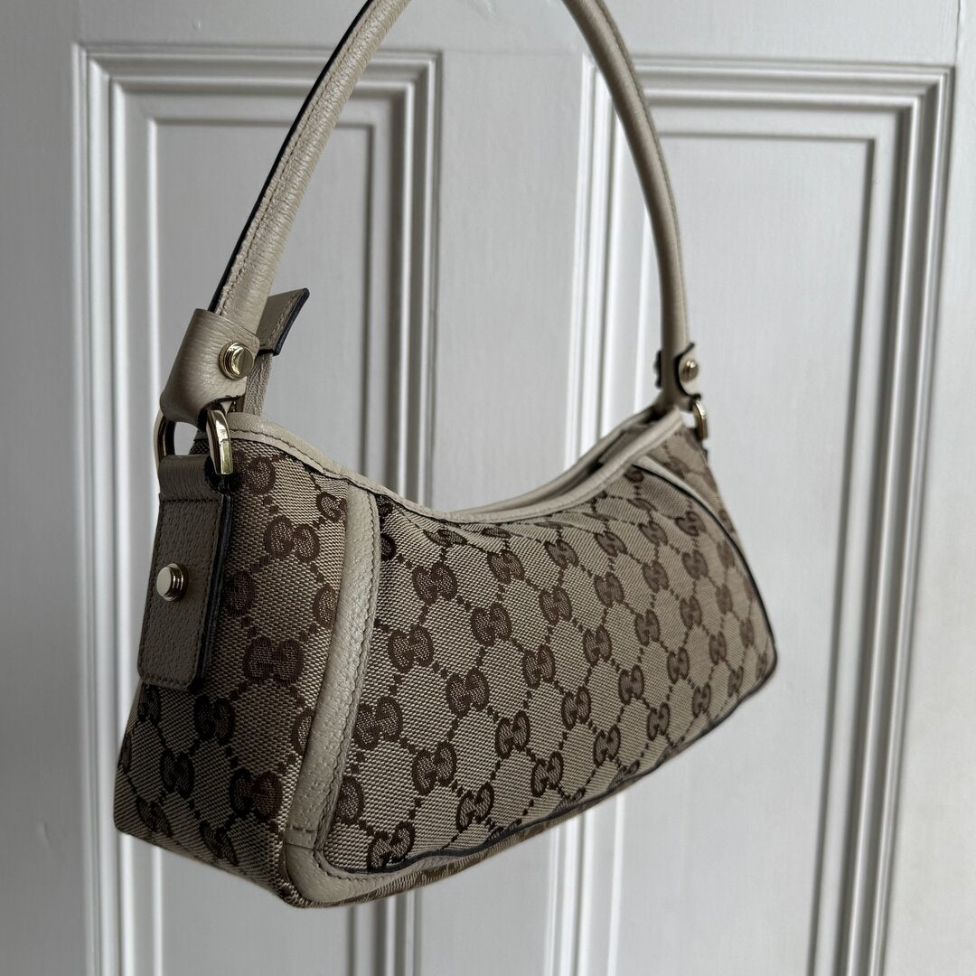 Gucci Mini Abbey D Ring White Shoulder Bag