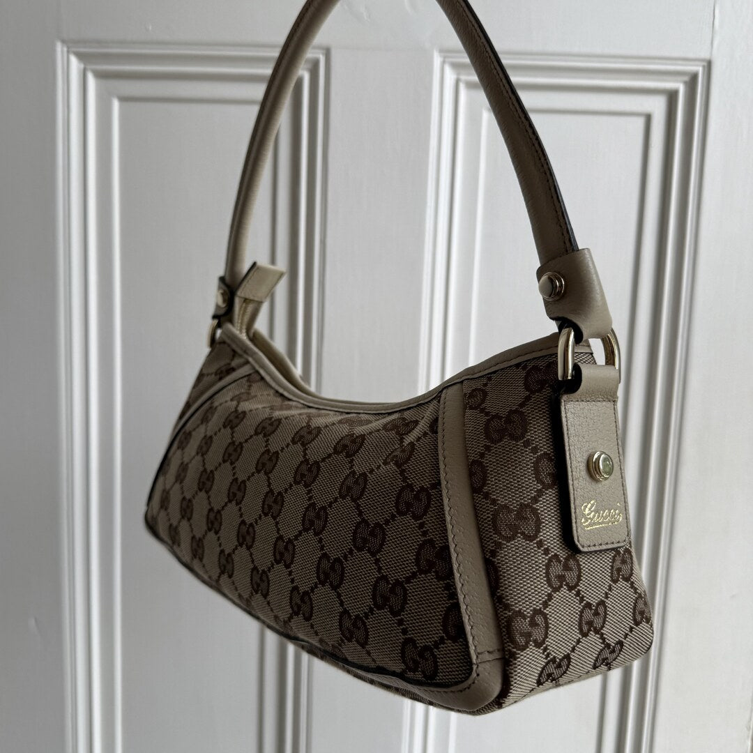 Gucci Mini Abbey D Ring White Shoulder Bag