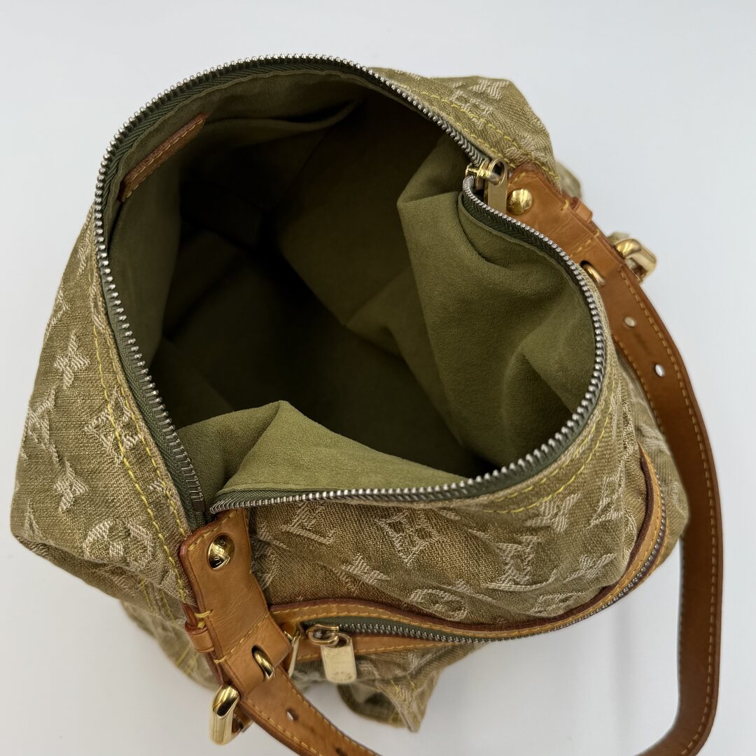 2006 Louis Vuitton Green Denim Baggy GM Shoulder Bag