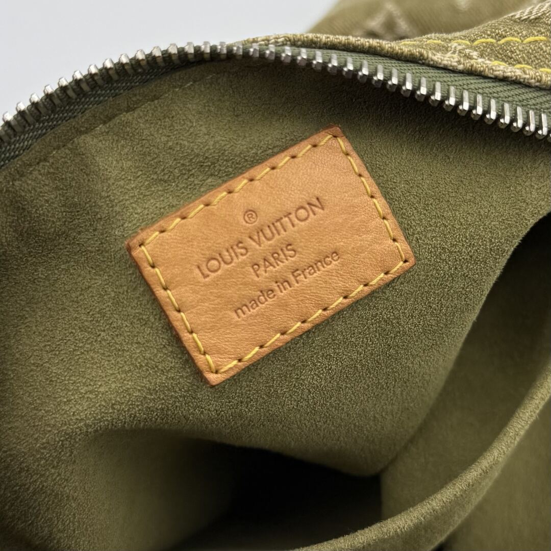 2006 Louis Vuitton Green Denim Baggy GM Shoulder Bag