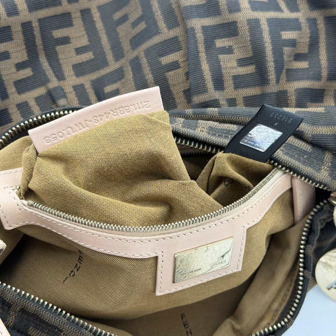 Fendi Zucca Chef Pink Shoulder Bag