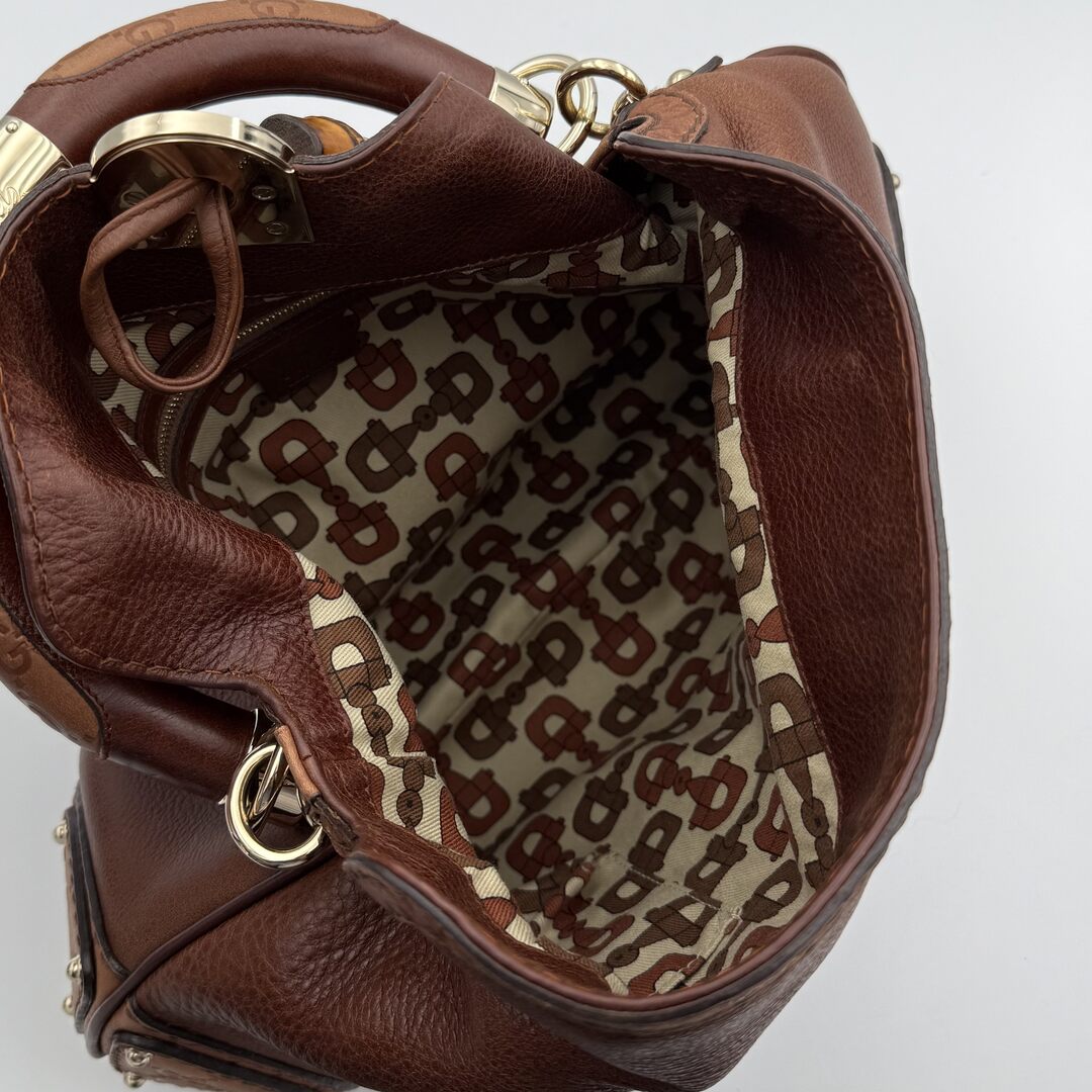 Gucci Indy Guccissima Brown Leather Shoulder Bag
