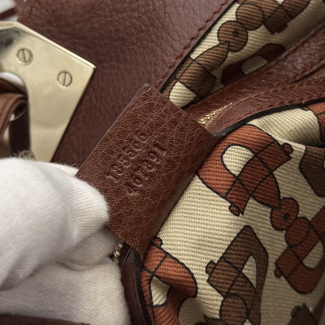 Gucci Indy Guccissima Brown Leather Shoulder Bag