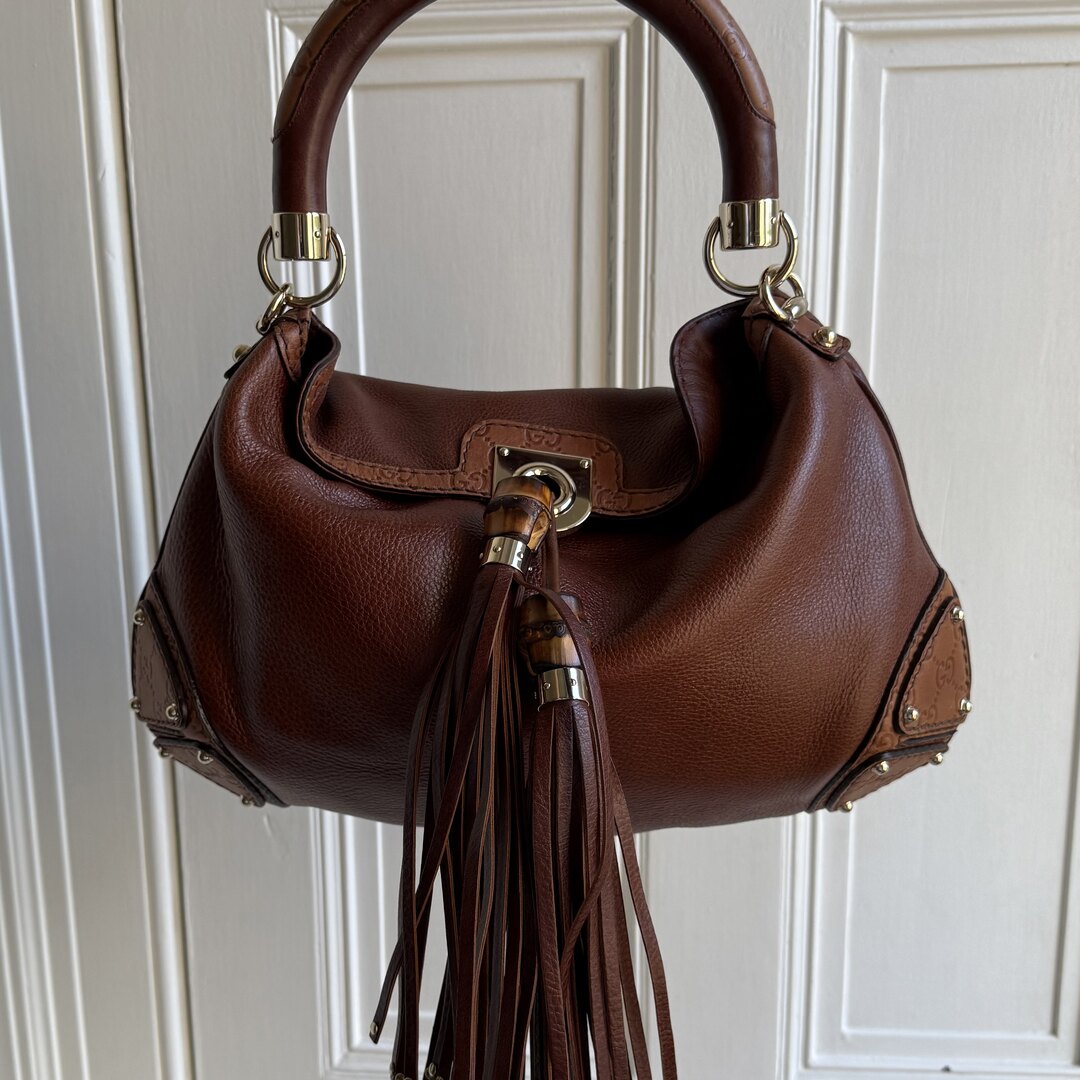 Gucci Indy Guccissima Brown Leather Shoulder Bag
