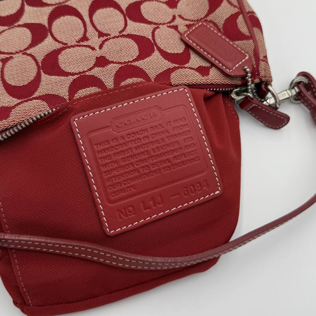 Rare Coach Signature Demi Red Shoulder Bag