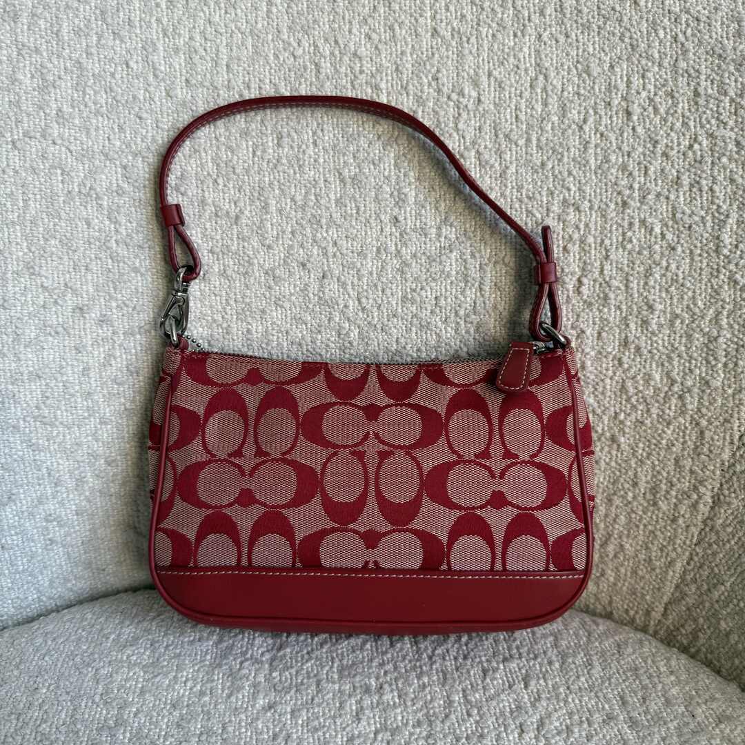 Rare Coach Signature Demi Red Shoulder Bag