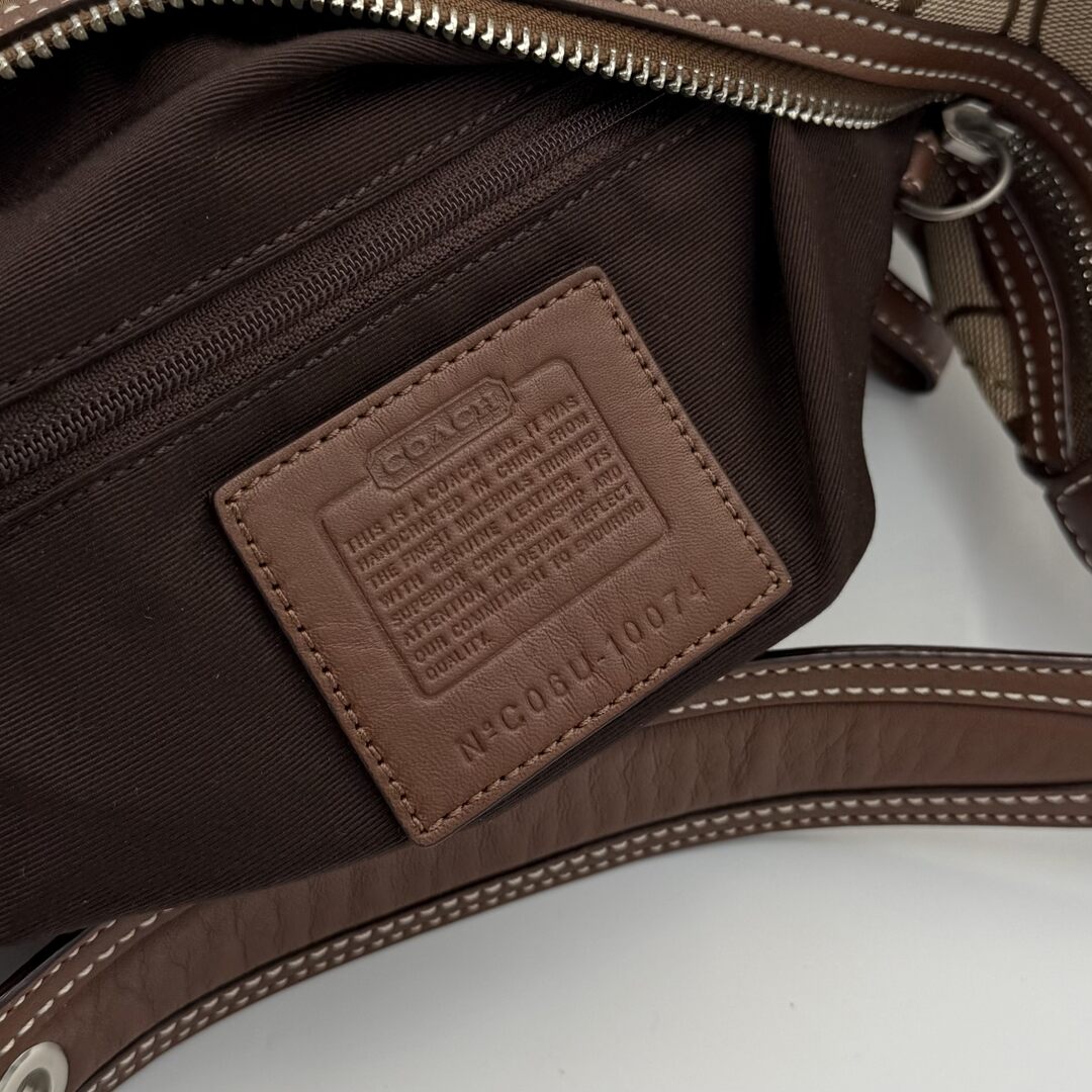 Coach Signature Croissant Brown Shoulder Bag