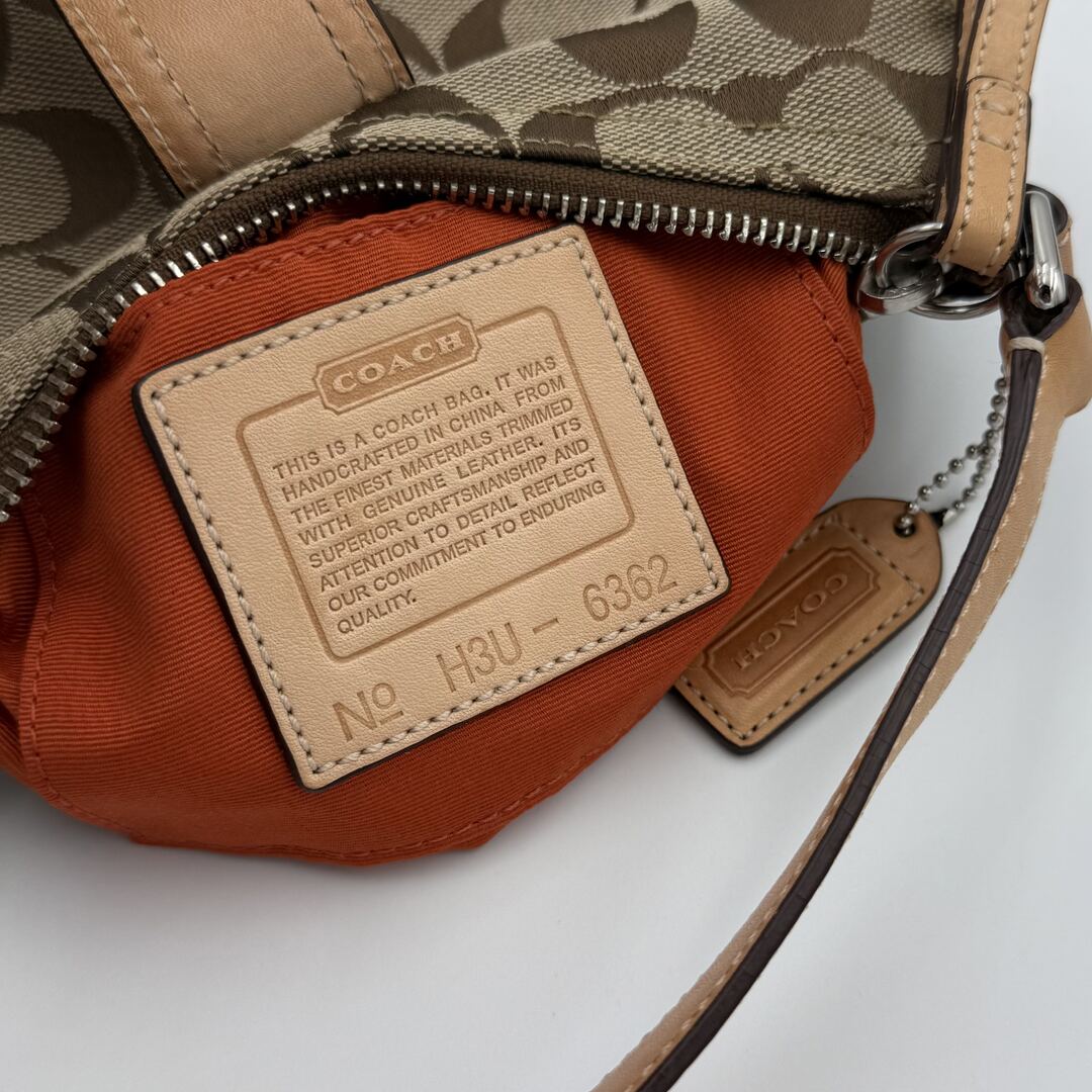 Coach Signature Mini Buckle Tan Shoulder Bag