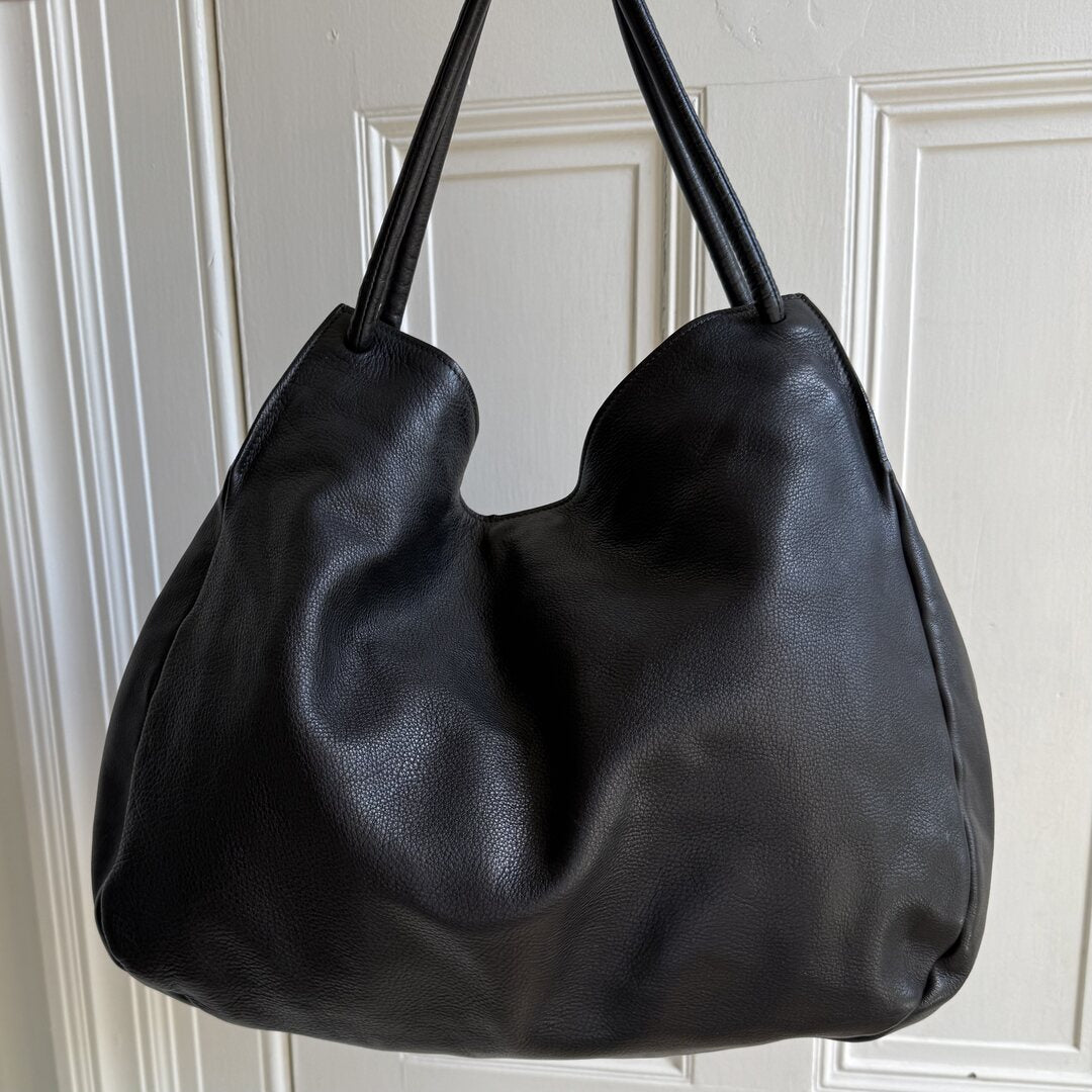 Miu Miu Large Bow Black Leather Shoulder Bag