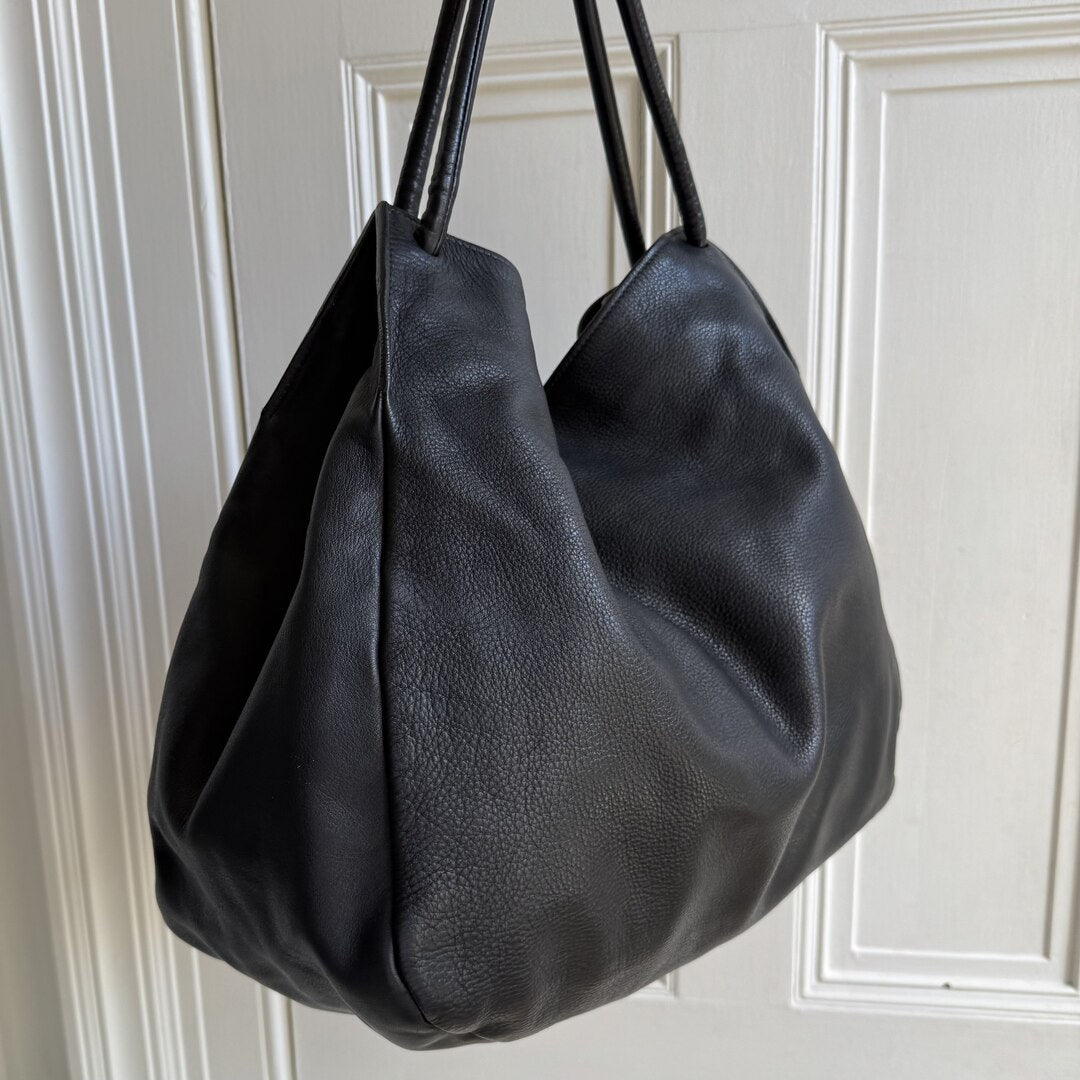 Miu Miu Large Bow Black Leather Shoulder Bag