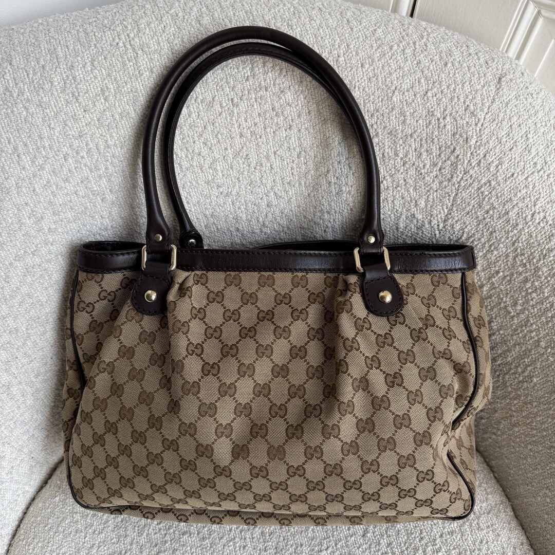 Gucci Monogram Sukey Black Tote Bag