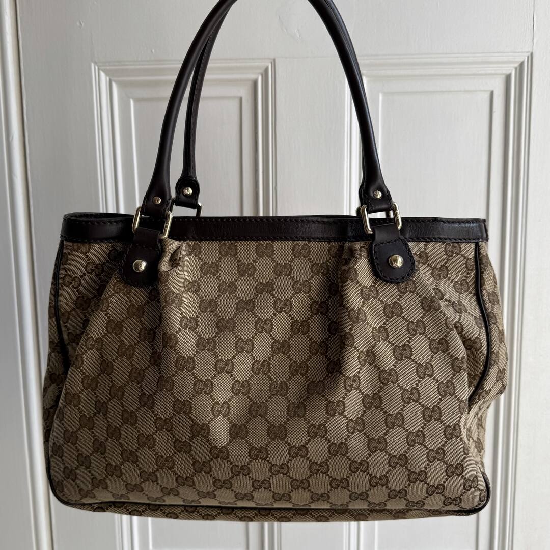 Gucci Monogram Sukey Black Tote Bag