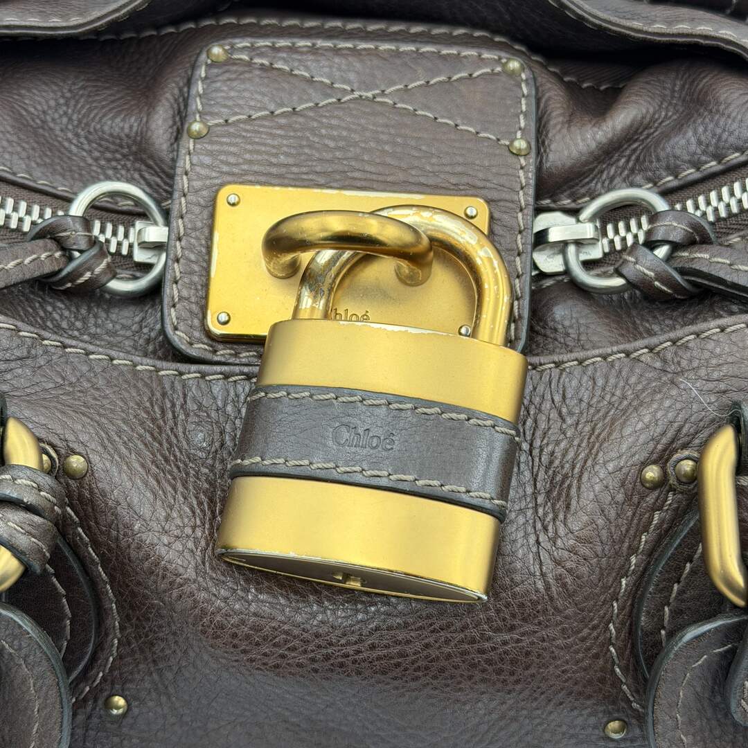Chloe Paddington Leather Dark Brown Shoulder Bag