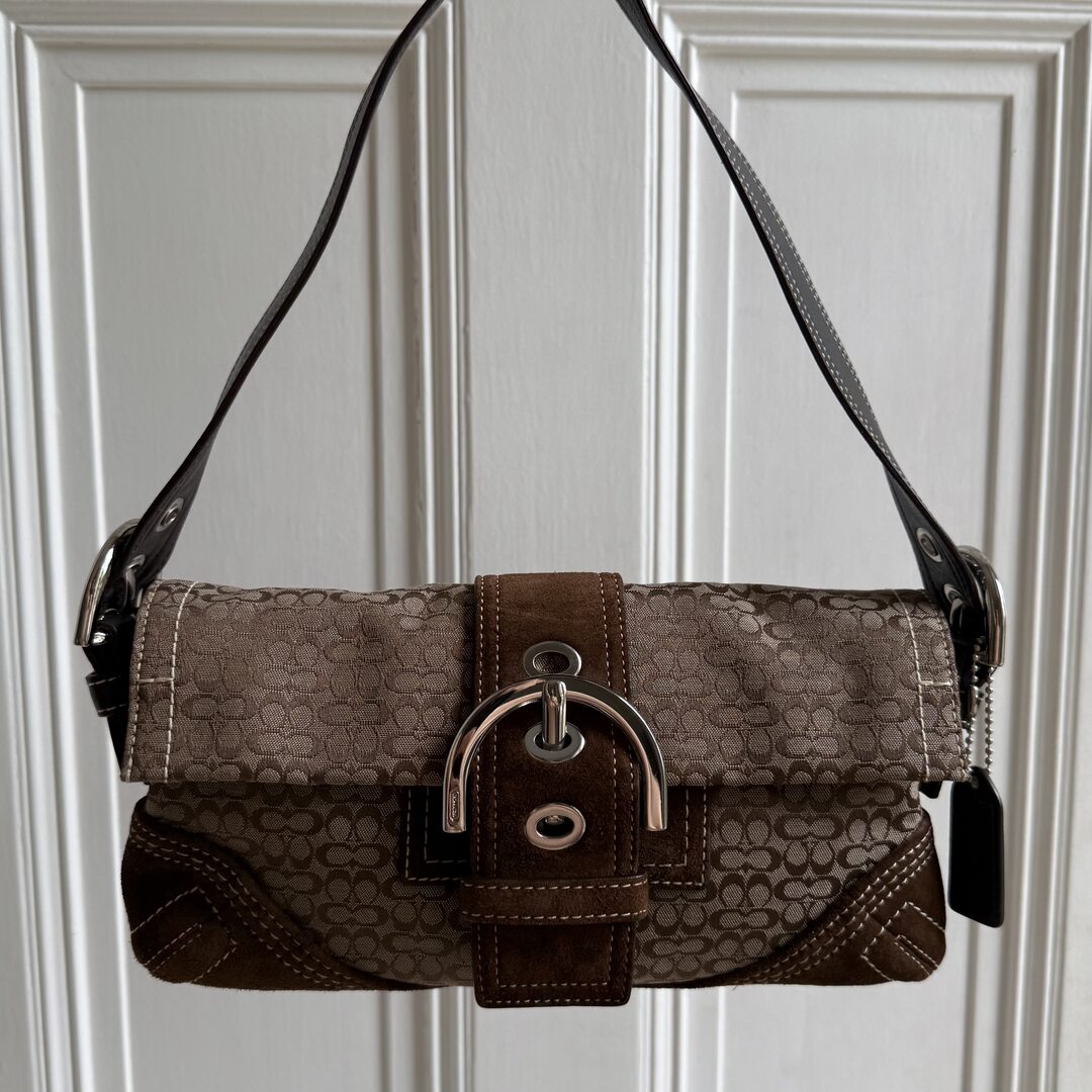 Coach Signature Mini Soho Brown Shoulder Bag