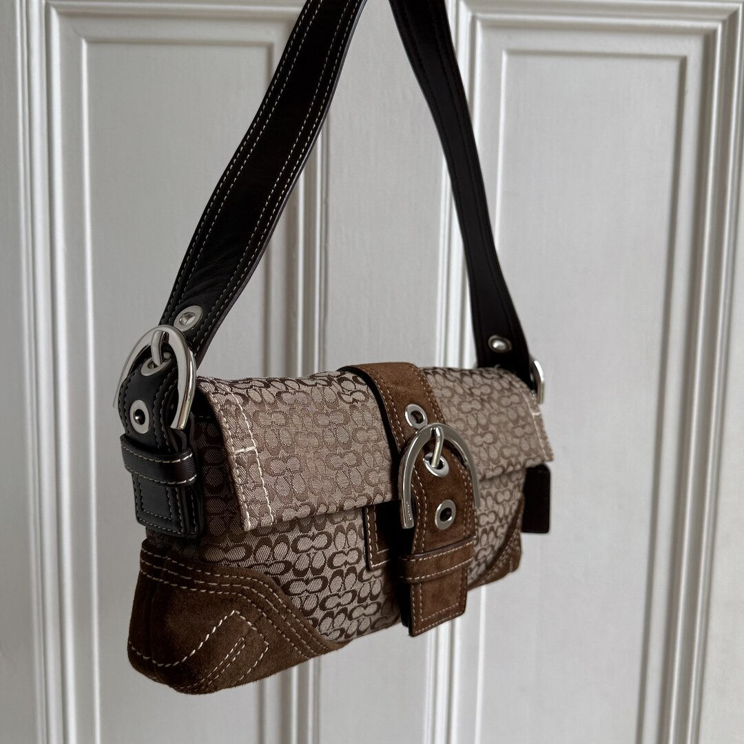 Coach Signature Mini Soho Brown Shoulder Bag